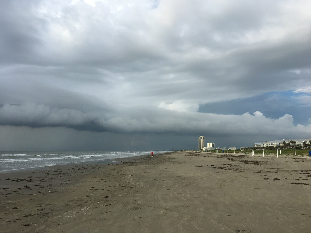 Hurricane Harvey, Shelf Cloud, Harvey, Galveston Island, East Beach, Storm's Approaching